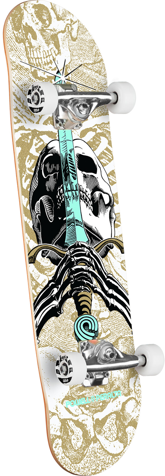 ASSY PP SKULL & SWORD BIRCH WHITE / METALLIC GOLD 242 8.0 X 31.45 K26