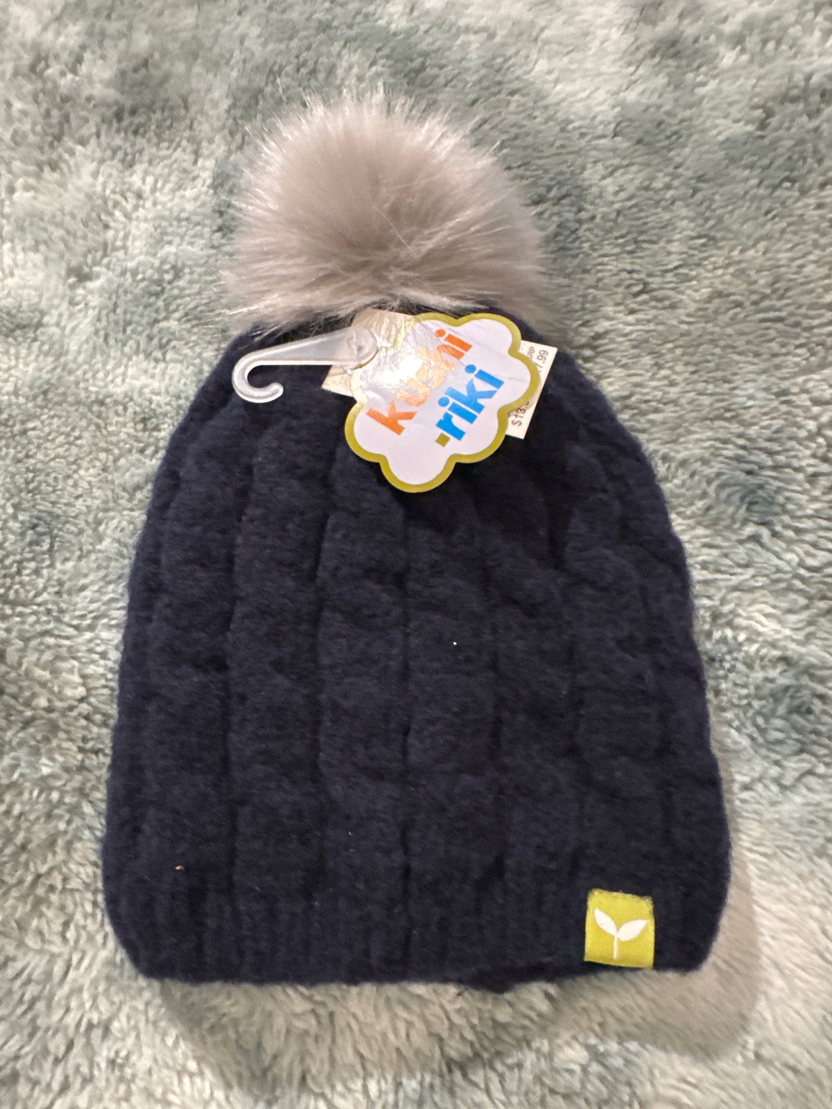KUSHI RIKI SNOW BUNNY FLEECE LINED BEANIE NAVY