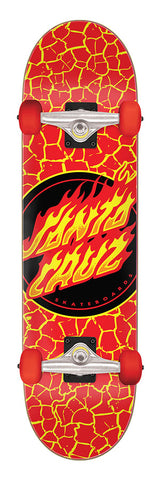 Flame Dot Large Sk8 Completes 8.25in x 31.5in Santa Cruz