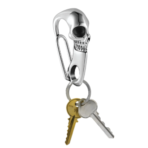 SKULL Caribiner Keychain