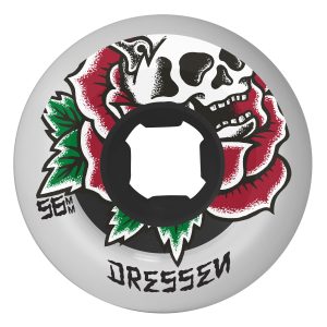 OJ 56mm Dressen Rose Skull White Black Chubbies 99a/95a