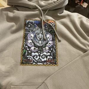 Midnight Howler Pullover Hoodie, Cement Large